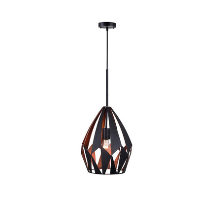 Black and Copper Open Air Shade Pendant - LV LIGHTING