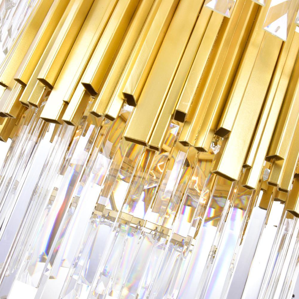 Medallion Gold Frame with Crystal Chandelier - LV LIGHTING