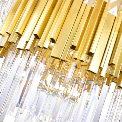 Medallion Gold Frame with Crystal Chandelier - LV LIGHTING