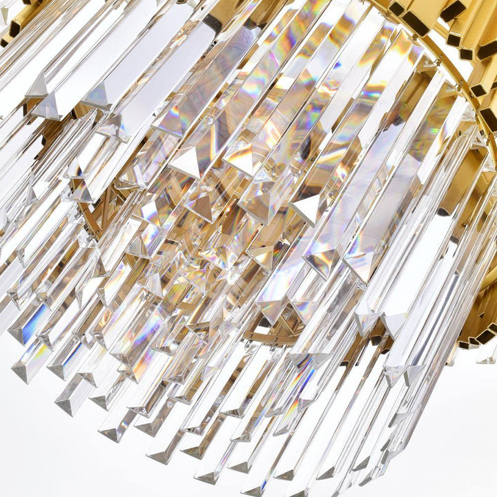 Medallion Gold Frame with Crystal Chandelier - LV LIGHTING
