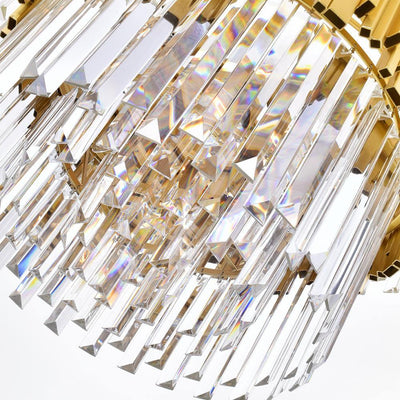 Medallion Gold Frame with Crystal Chandelier - LV LIGHTING