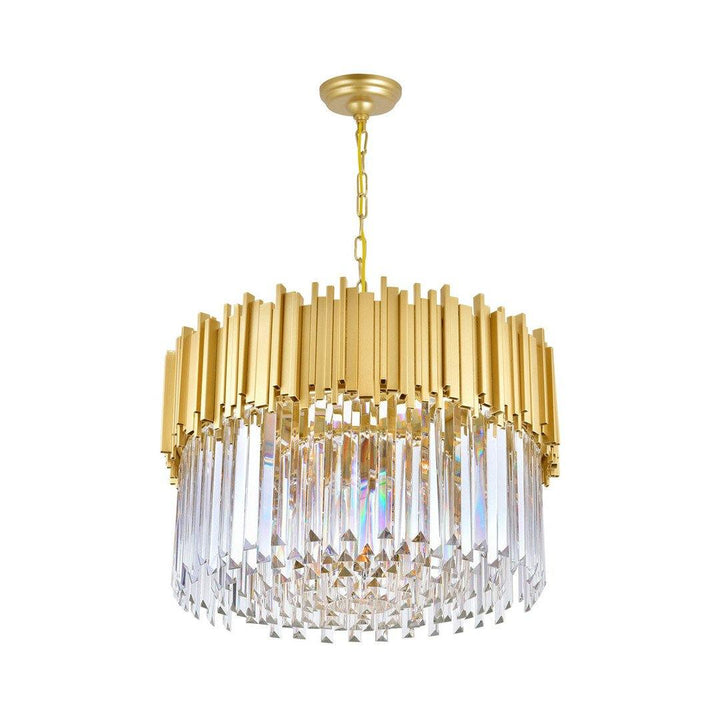 Medallion Gold with Crystal Round Chandelier - LV LIGHTING