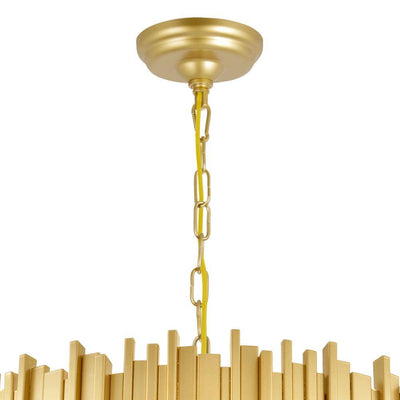 Medallion Gold with Crystal Round Chandelier - LV LIGHTING