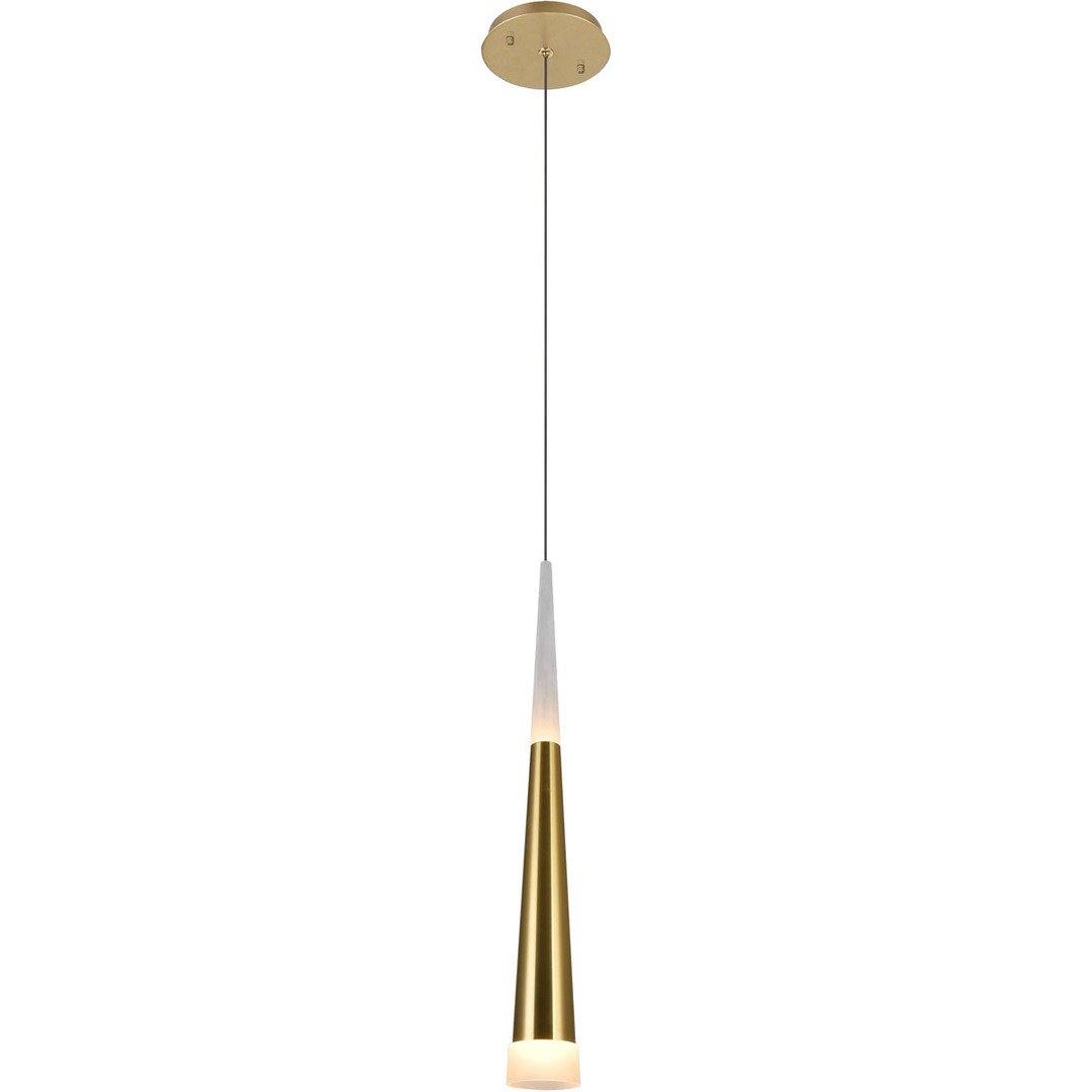 LED Gold Leaf Cone Shade Mini Pendant - LV LIGHTING