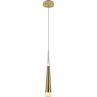 LED Gold Leaf Cone Shade Mini Pendant - LV LIGHTING