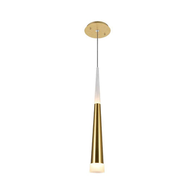 LED Gold Leaf Cone Shade Mini Pendant - LV LIGHTING