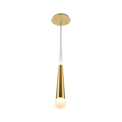 LED Gold Leaf Cone Shade Mini Pendant - LV LIGHTING