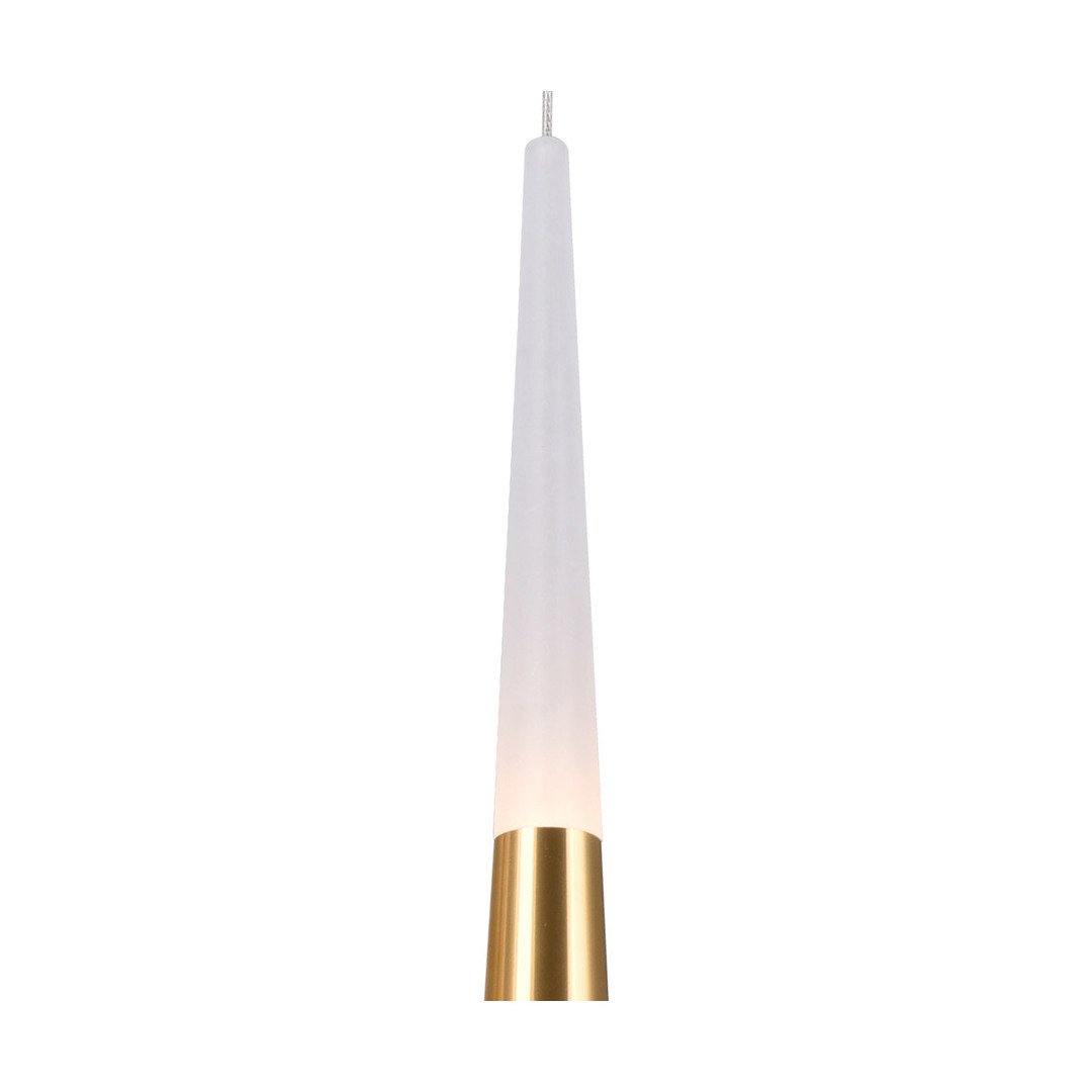 LED Gold Leaf with Cone Shade Swirl Chandelier - LV LIGHTING