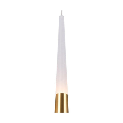 LED Gold Leaf with Cone Shade Swirl Chandelier - LV LIGHTING
