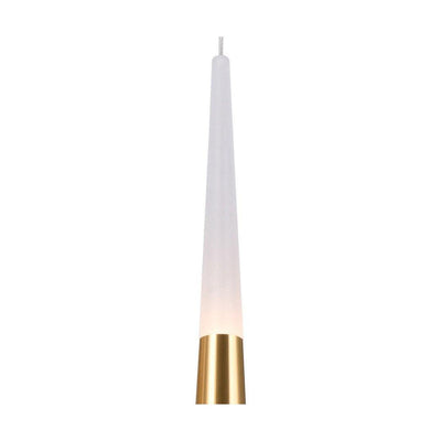 LED Gold Leaf with Cone Shade Linear Pendant - LV LIGHTING