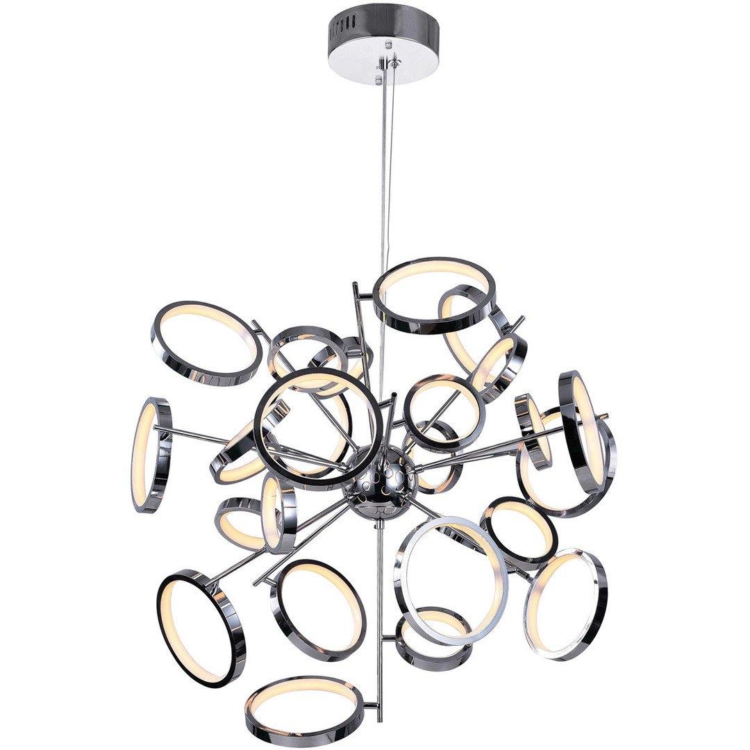 LED Chrome Rings Chandelier - LV LIGHTING