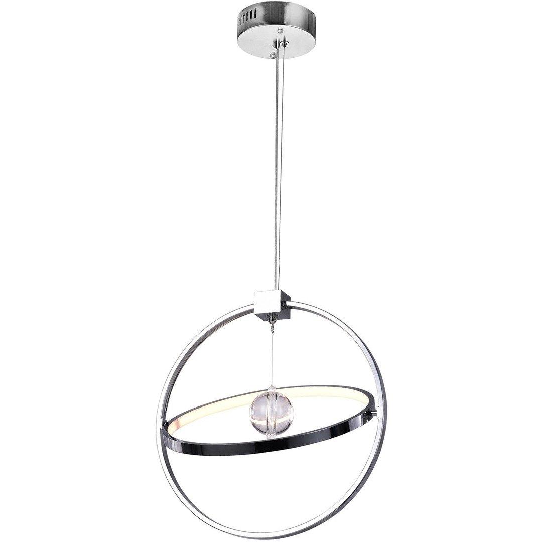 LED Chrome Orbit Ring Pendant - LV LIGHTING