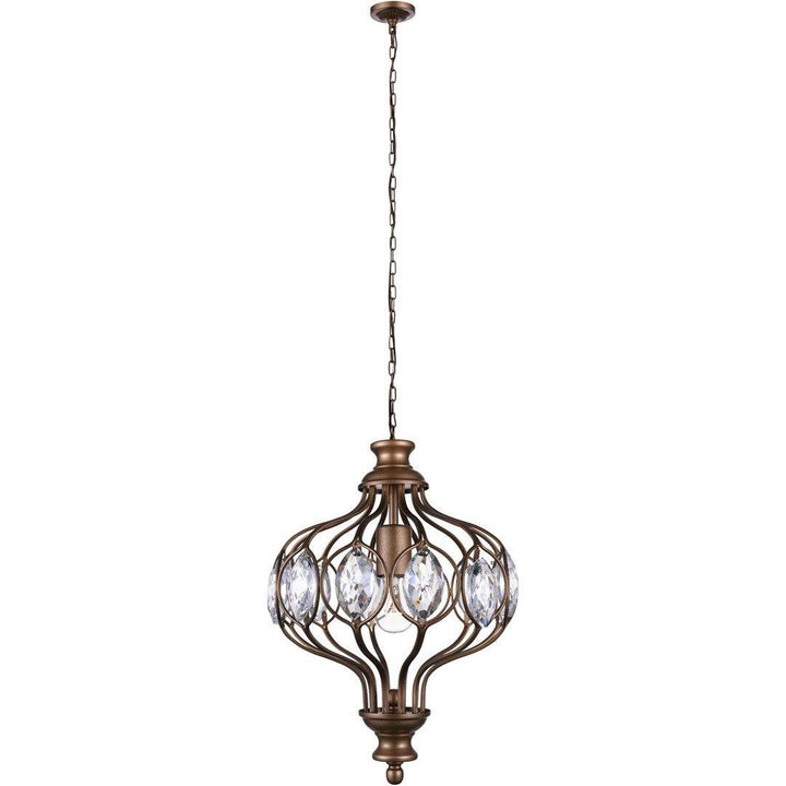 Antique Bronze with Crystal Pendant - LV LIGHTING