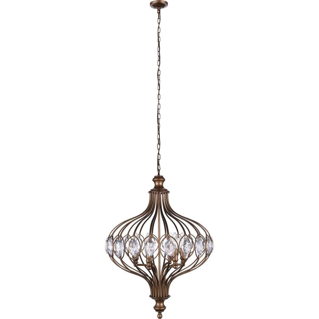 Antique Bronze with Crystal Pendant - LV LIGHTING