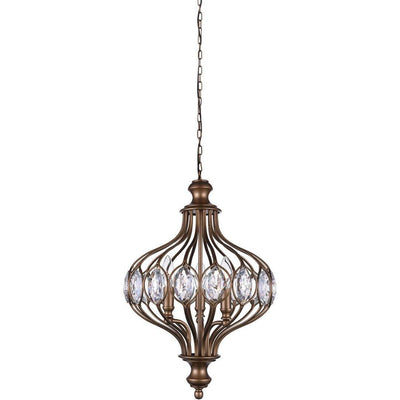 Antique Bronze with Crystal Pendant - LV LIGHTING