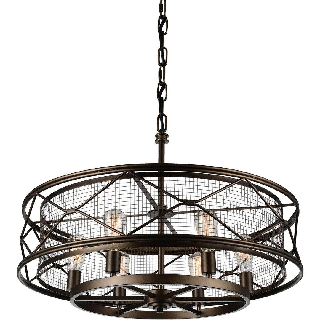 Brown with Round Mesh Shade Chandelier - LV LIGHTING