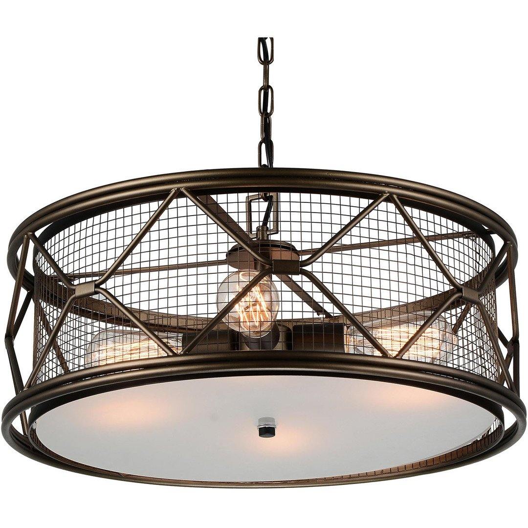 Brown with Round Mesh Shade Chandelier - LV LIGHTING