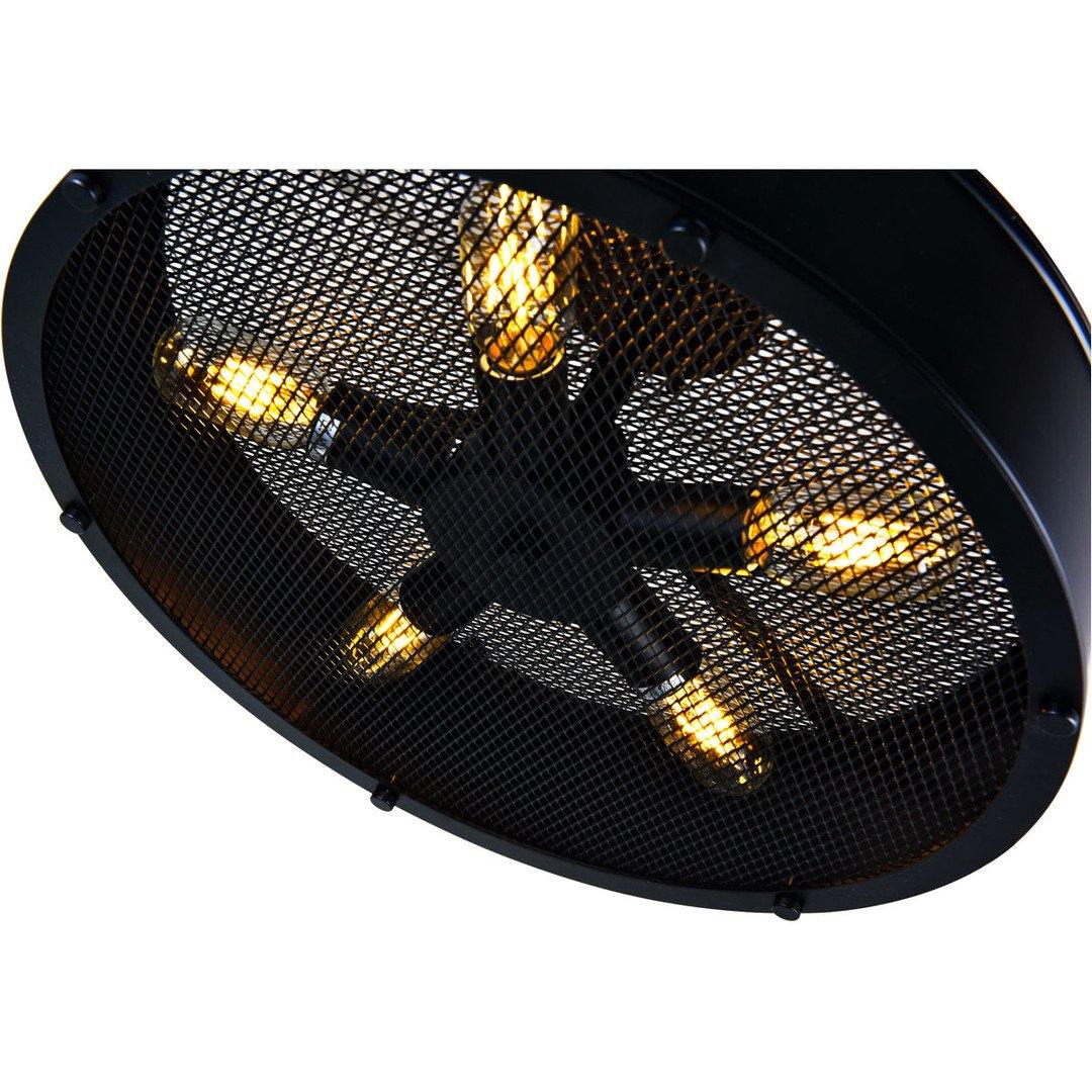 Black with Mesh Drum Shade Semi Flush Mount - LV LIGHTING