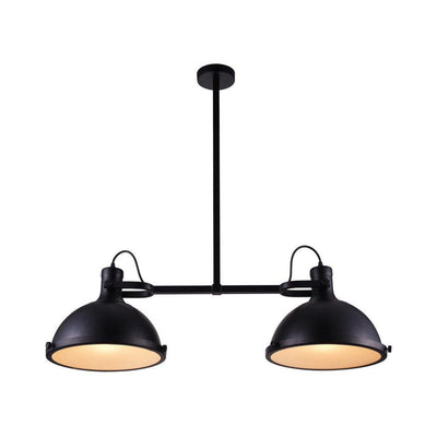 Black Rod with Shade Linear Pendant - LV LIGHTING