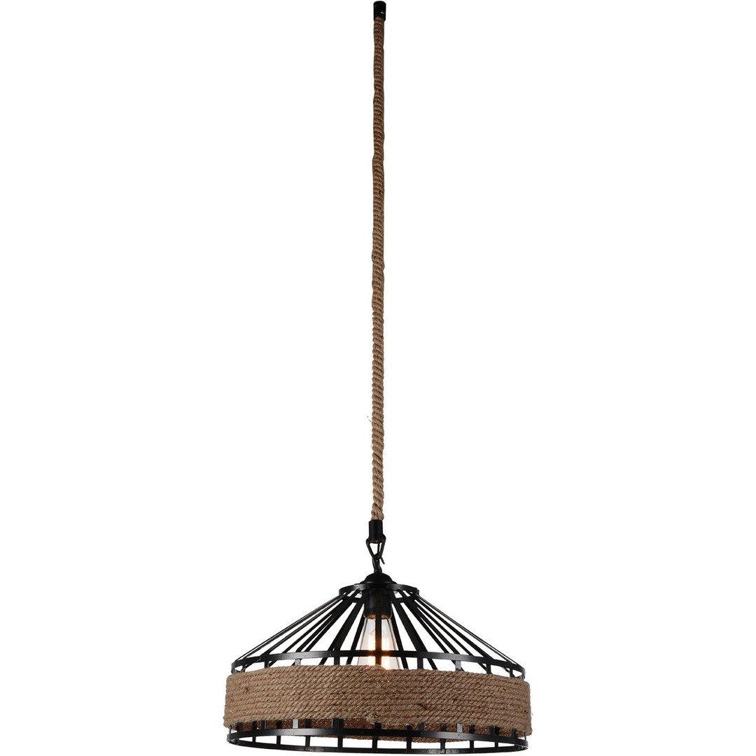 Black Frame with Rope Pendant - LV LIGHTING