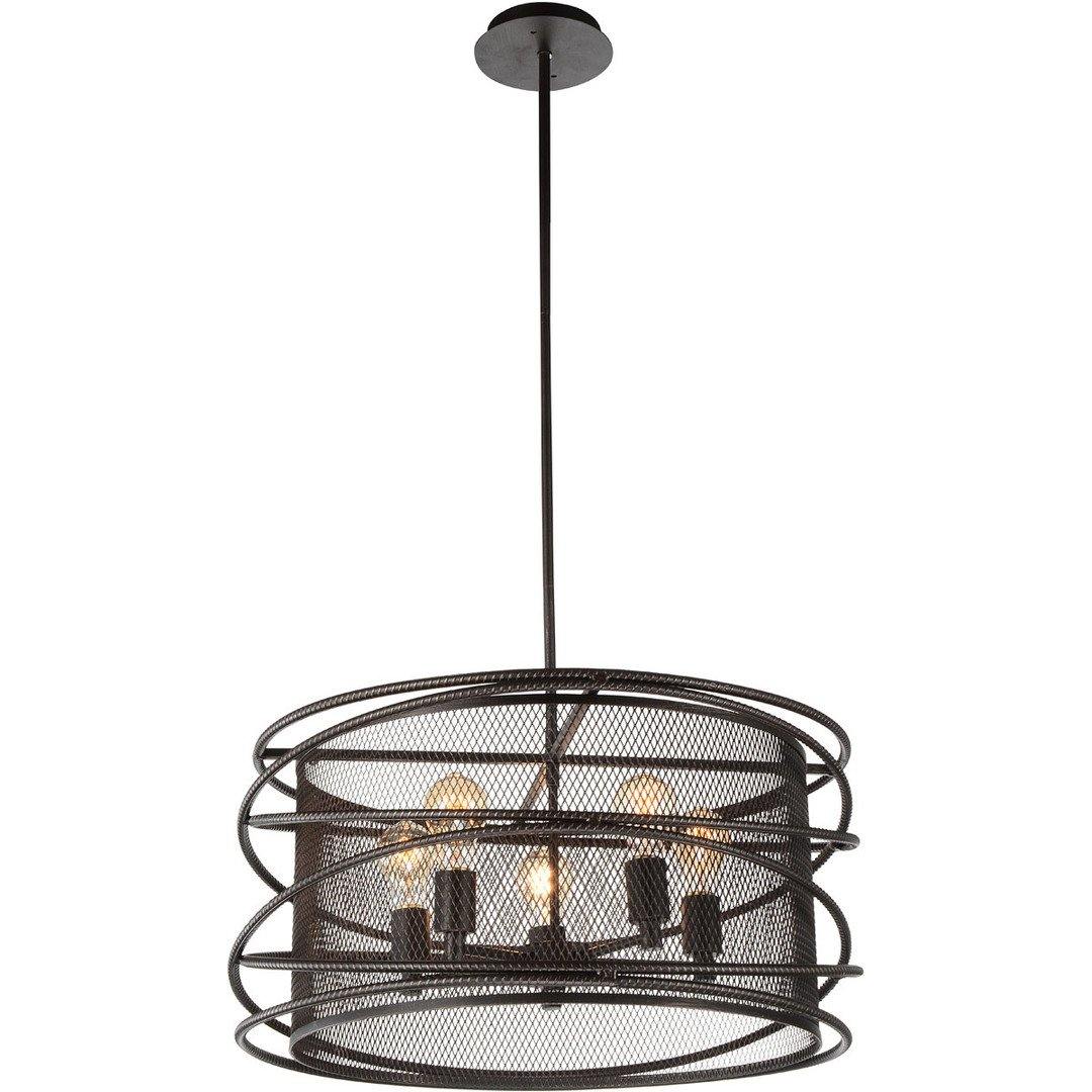Black Frame with Rectangular Mesh Frame Linear Chandlier - LV LIGHTING