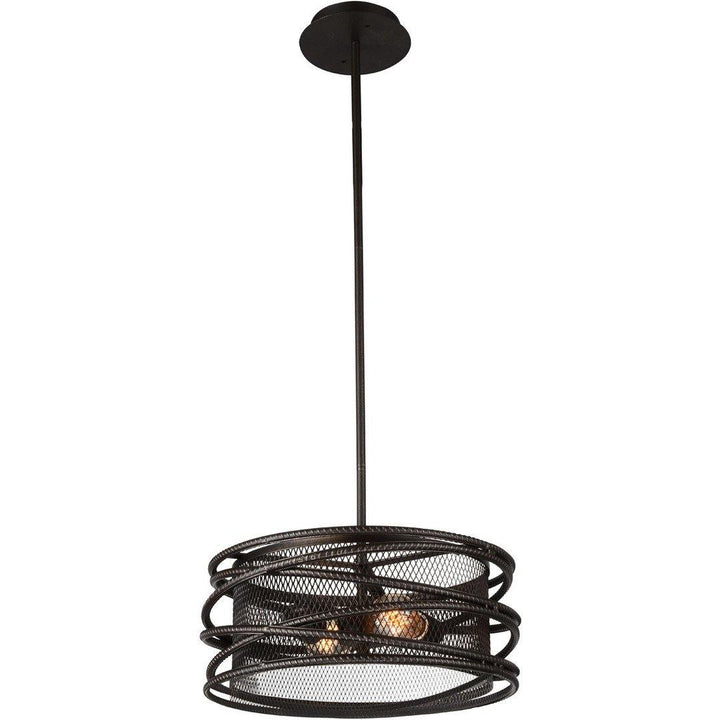Black Frame with Rectangular Mesh Frame Linear Chandlier - LV LIGHTING