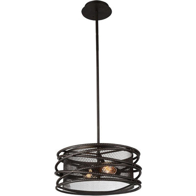 Black Frame with Rectangular Mesh Frame Linear Chandlier - LV LIGHTING