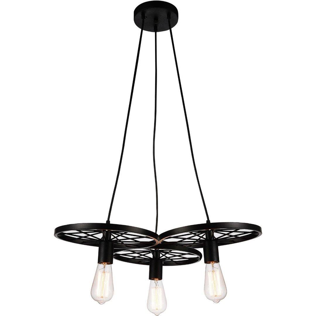 Black with Wheels Chandelier - LV LIGHTING