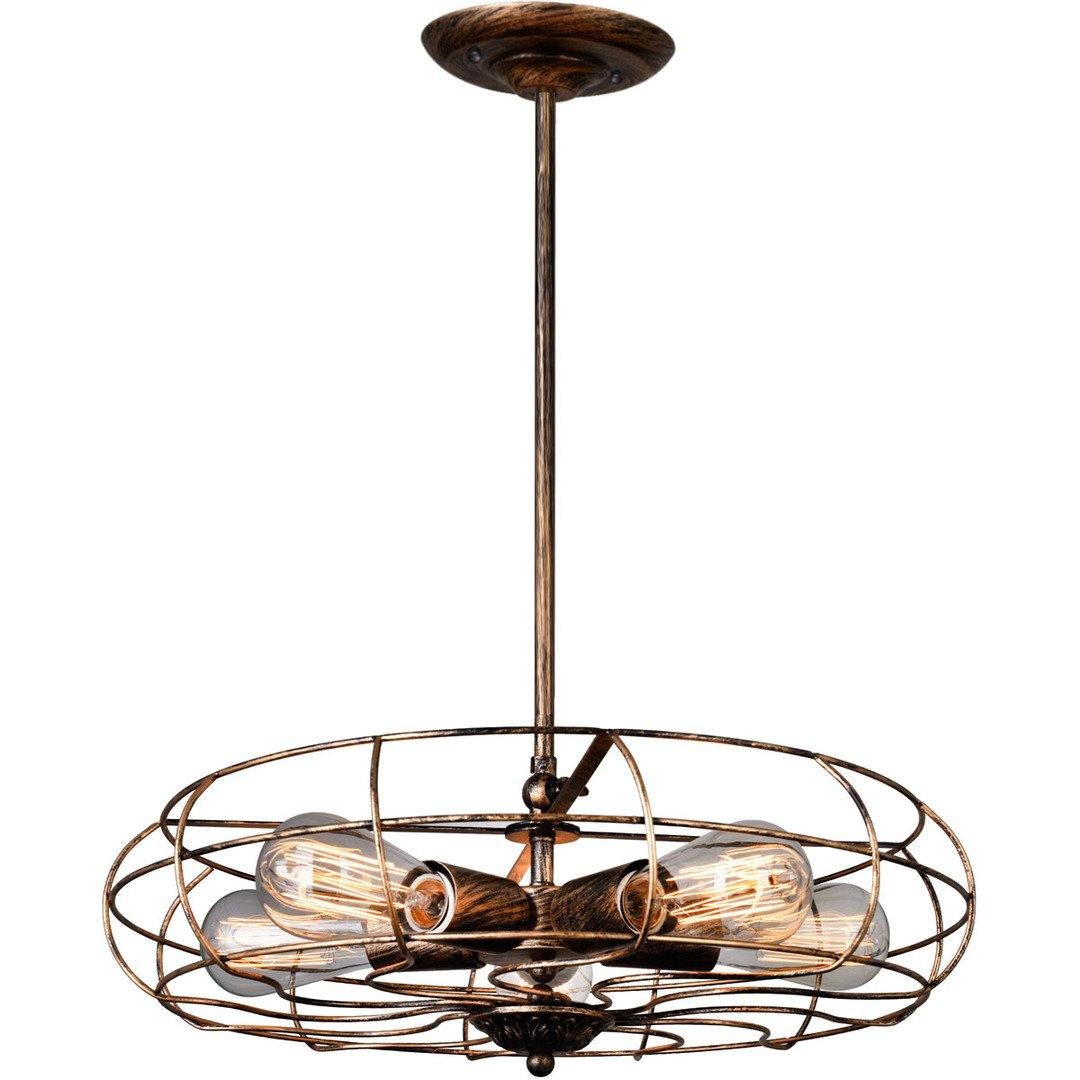 Steel with Open Air Frame Pendant - LV LIGHTING