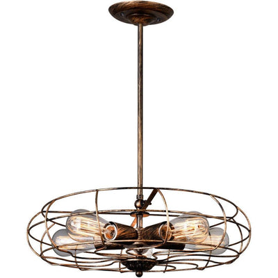 Steel with Open Air Frame Pendant - LV LIGHTING