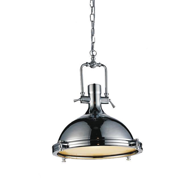 Chrome with Clear Shade Pendant - LV LIGHTING