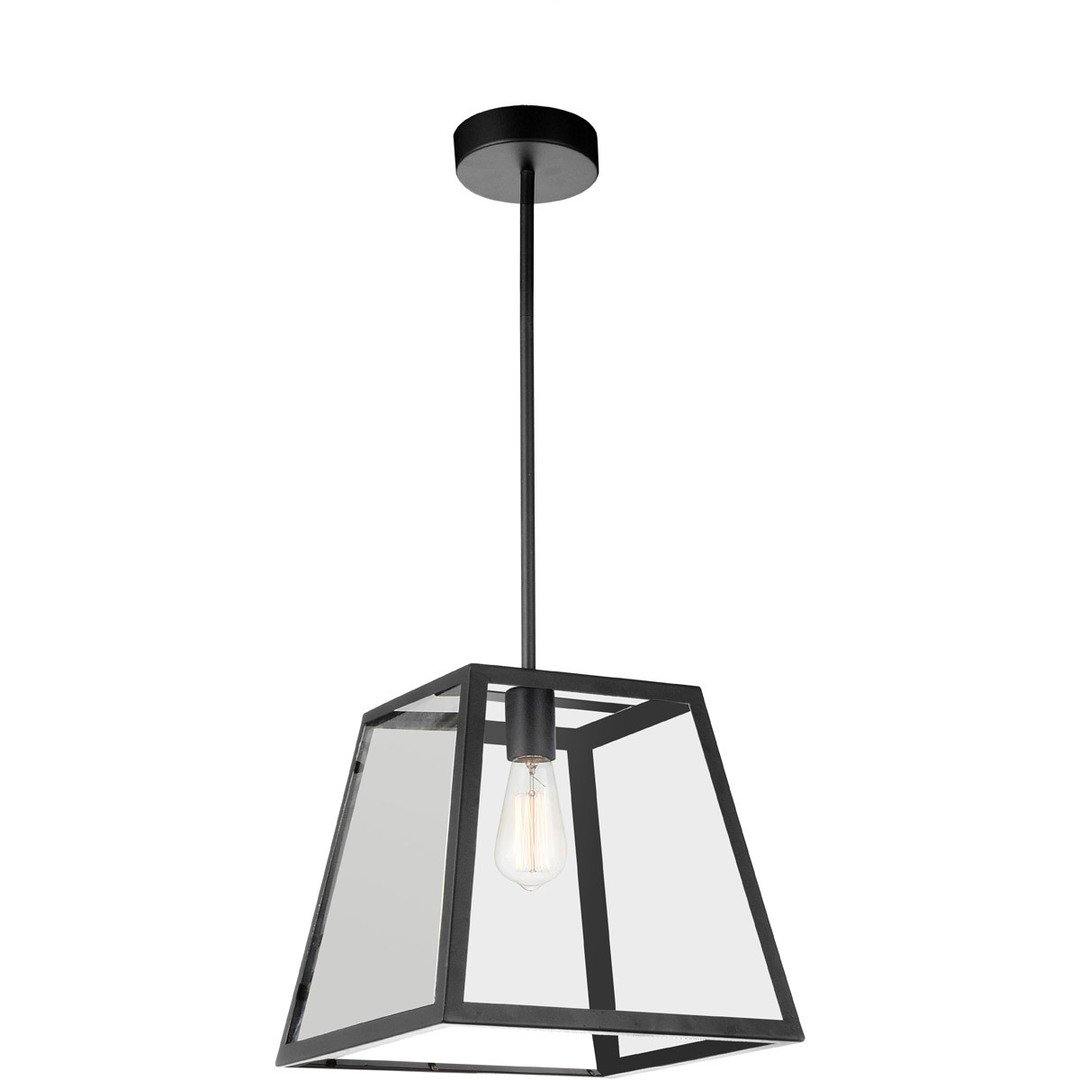 Black with Clear Glass Shade Pendant - LV LIGHTING