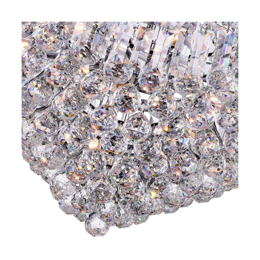 Chrome Frame with Crystal Drop Chandelier - LV LIGHTING