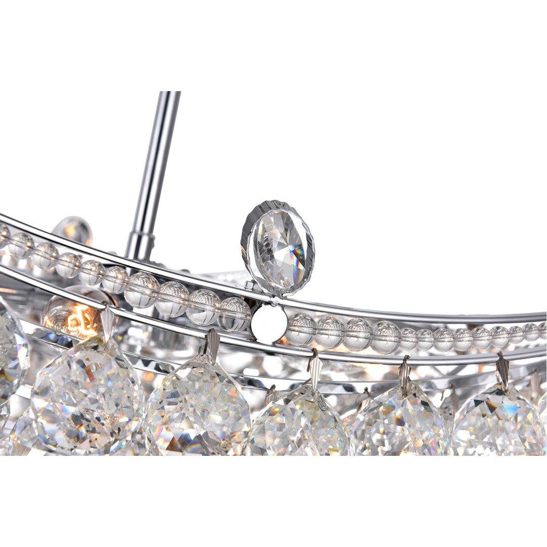 Chrome with Crystal Drop Pendant - LV LIGHTING