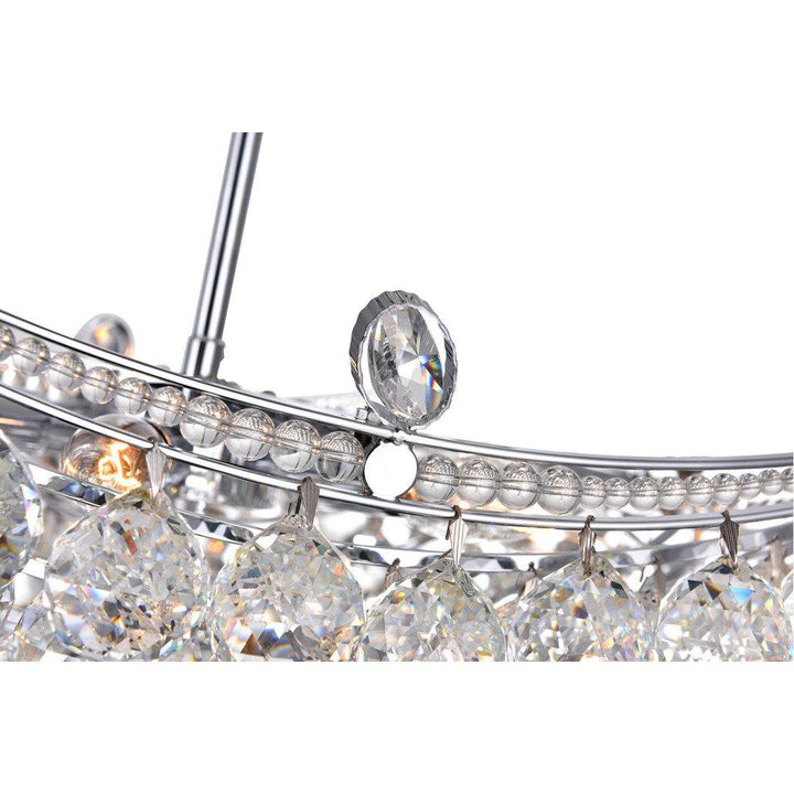 Chrome with Crystal Drop Pendant - LV LIGHTING