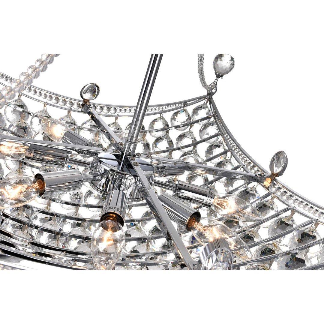 Chrome with Crystal Drop Pendant - LV LIGHTING
