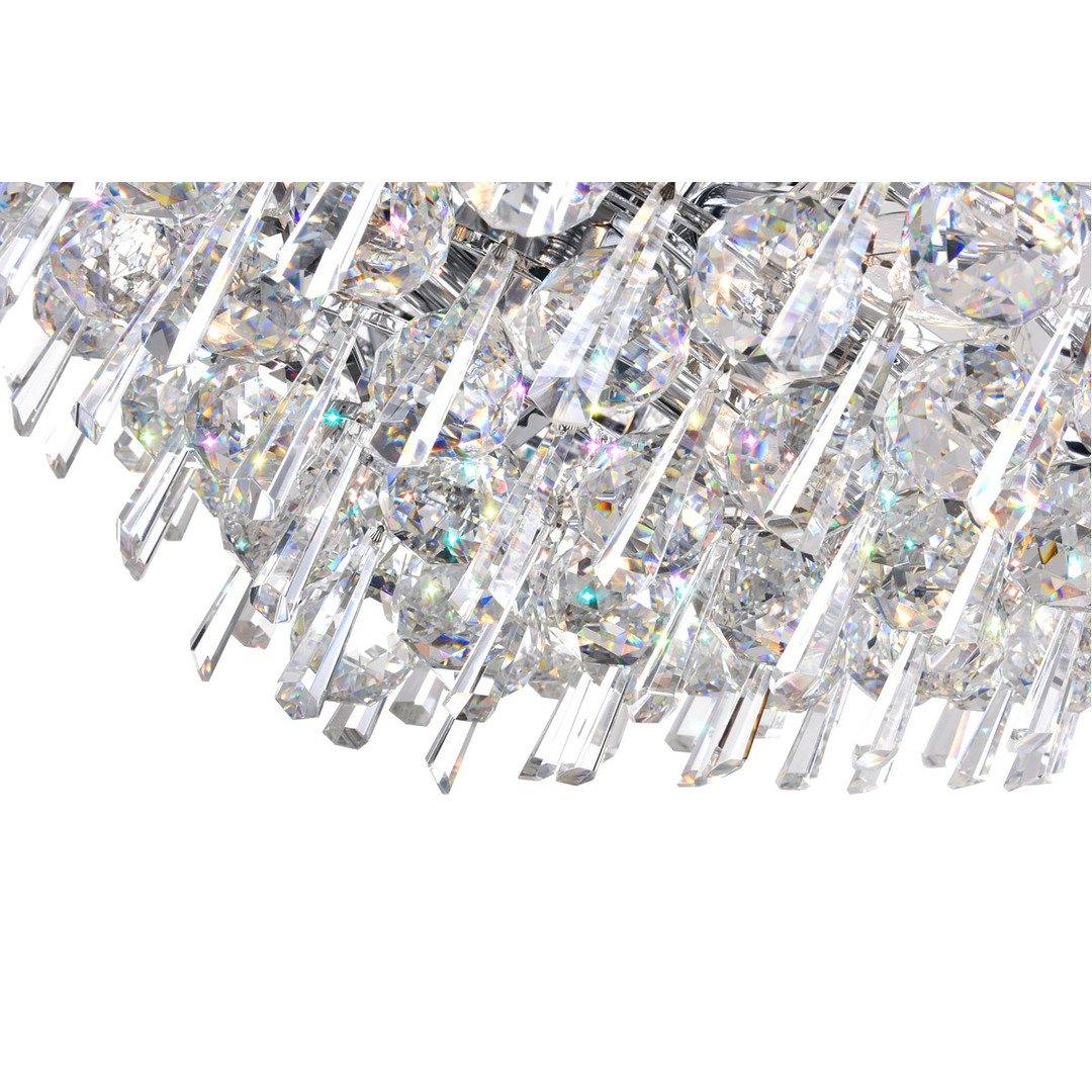 Chrome with Crystal Drop and Strand Chandelier - LV LIGHTING