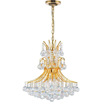Steel Frame with Crystal Drop and Strand Chandelier - LV LIGHTING