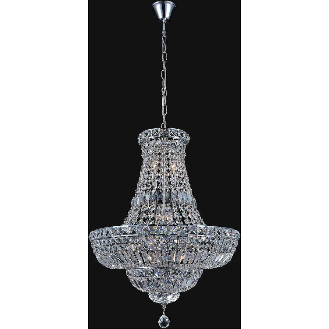 Chrome with Crystal Strand and Drop Chandelier - LV LIGHTING