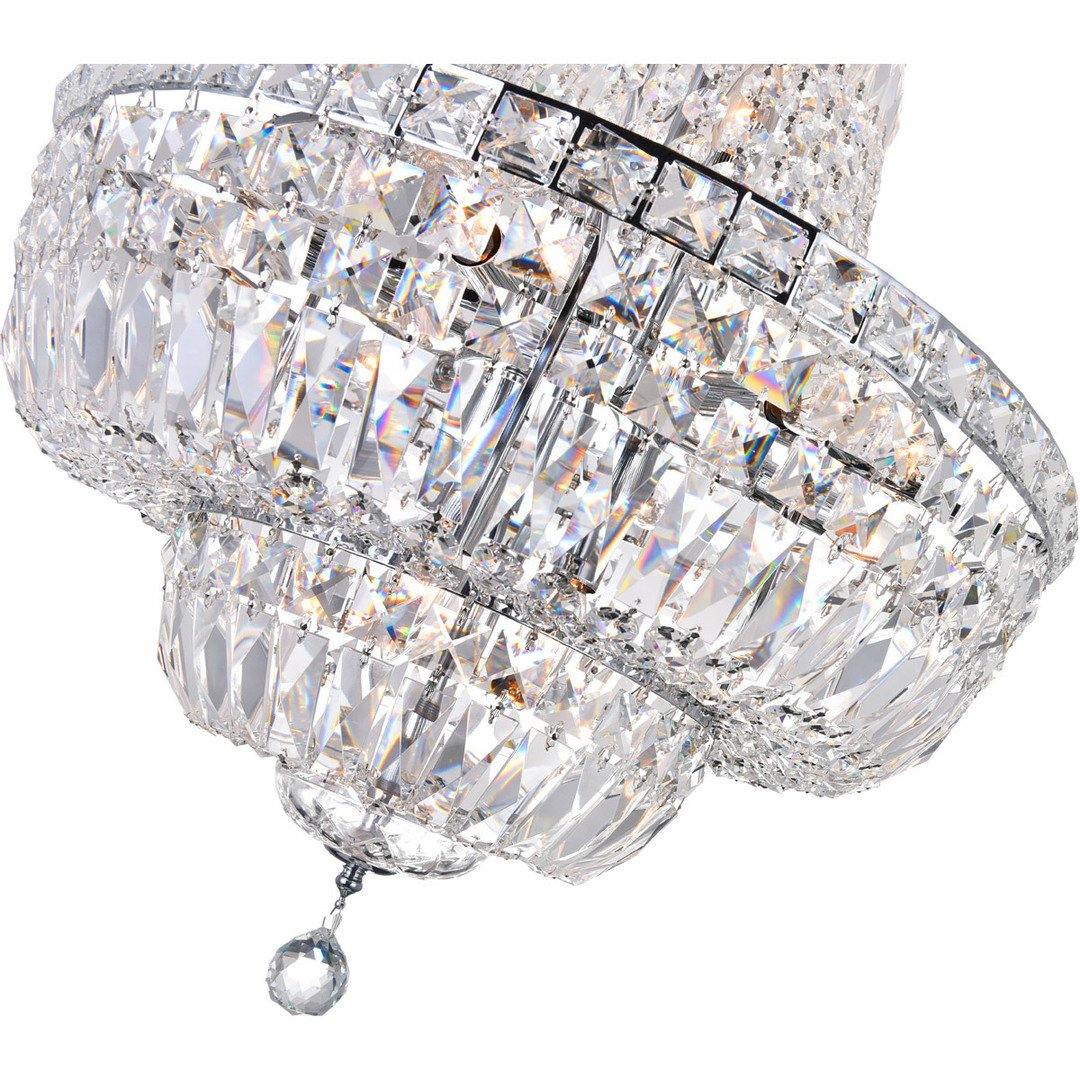 Chrome with Crystal Strand and Drop Chandelier - LV LIGHTING