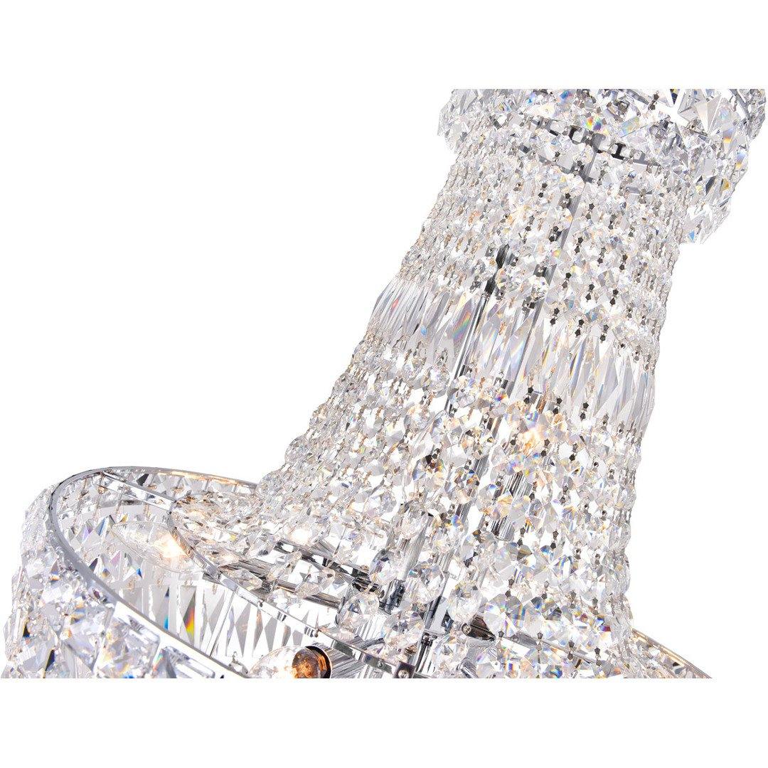 Chrome with Crystal Strand and Drop Chandelier - LV LIGHTING