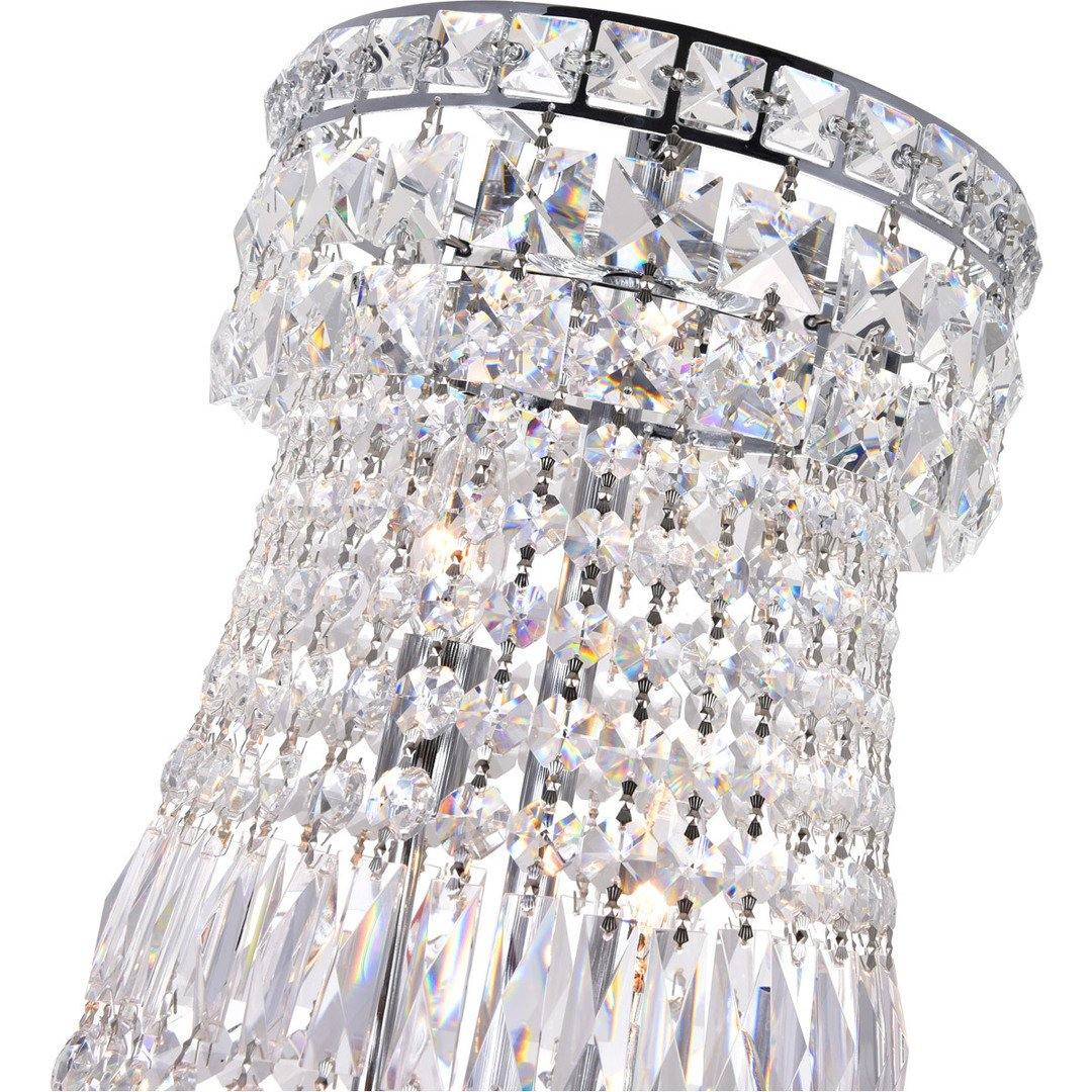 Chrome with Crystal Strand and Drop Chandelier - LV LIGHTING