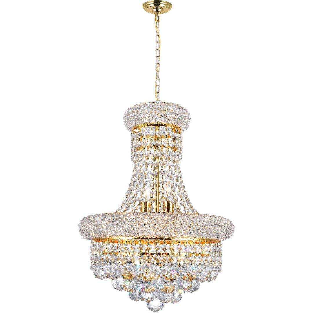 Steel with Crystal Drop and Strand Pendant - LV LIGHTING