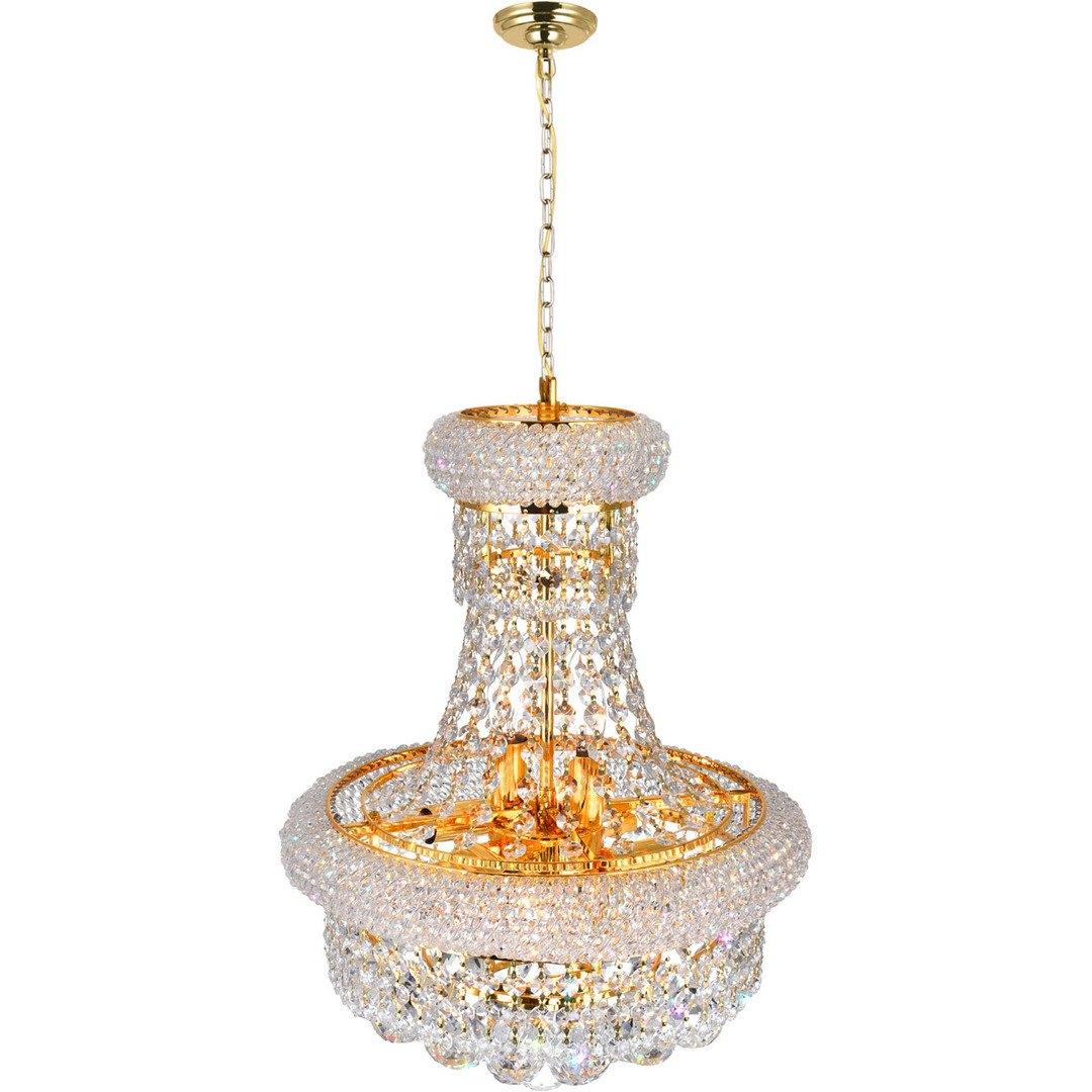 Steel with Crystal Drop and Strand Pendant - LV LIGHTING