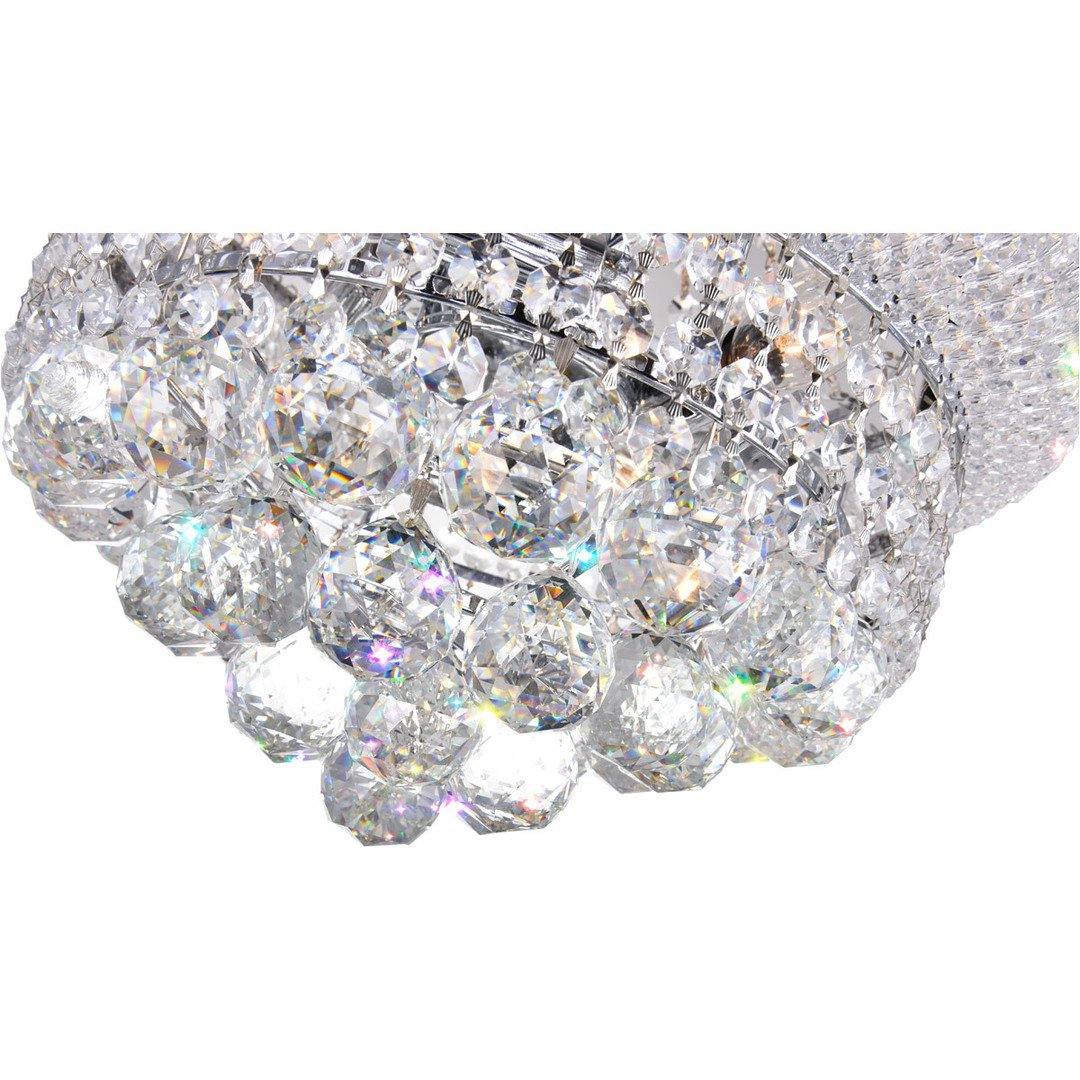 Steel with Crystal Drop and Strand Pendant - LV LIGHTING