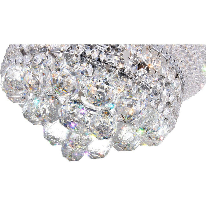 Steel with Crystal Drop and Strand Pendant - LV LIGHTING