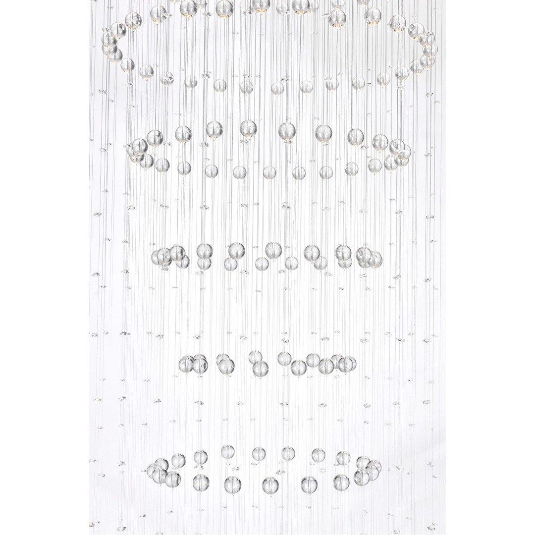 Chrome with Clear Crystal Drop and Strand Chandelier - LV LIGHTING