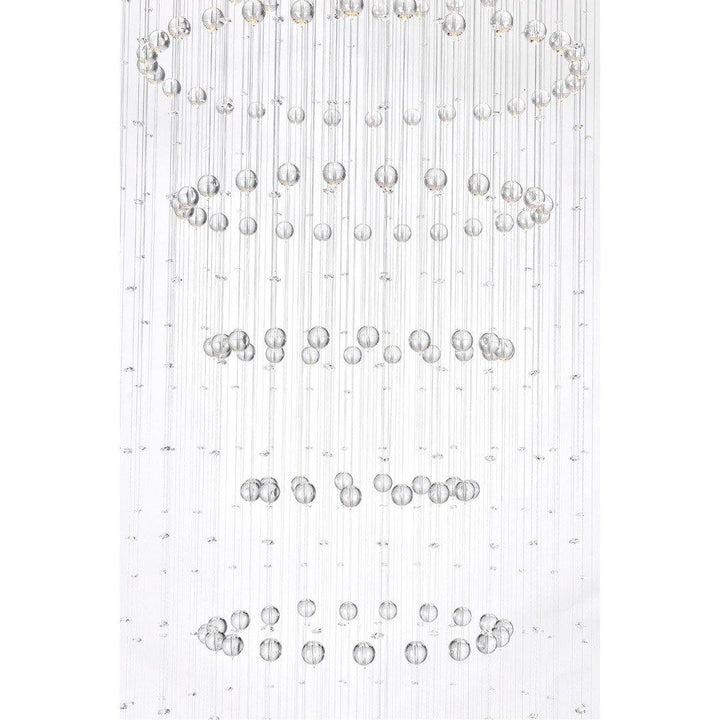 Chrome with Clear Crystal Drop and Strand Chandelier - LV LIGHTING