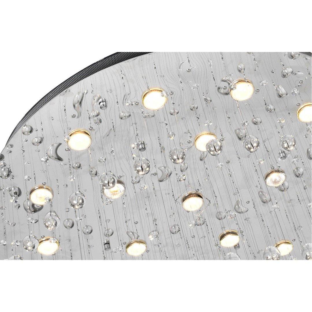 Chrome with Clear Crystal Drop and Strand Chandelier - LV LIGHTING
