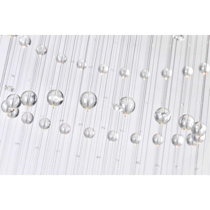 Chrome with Clear Crystal Drop and Strand Chandelier - LV LIGHTING